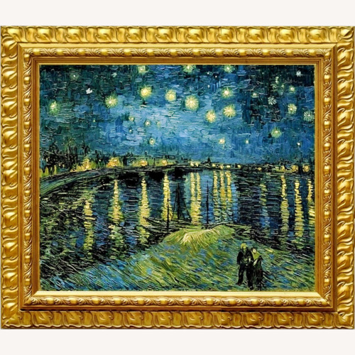 Used Framed Van Gosh Starry Night Over the Rhone for sale on AptDeco