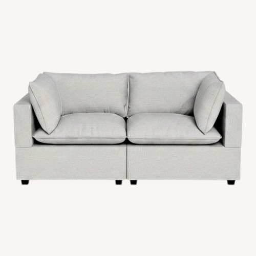 Used Albany Park Light Gray Fabric 2 Piece Sectional for sale on AptDeco