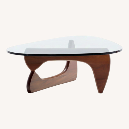 Used Herman Miller Dark Brown Glass Coffee Table for sale on AptDeco