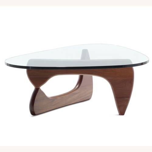 Used Herman Miller Dark Brown Glass Coffee Table for sale on AptDeco