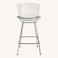Harry Bertoia Knoll Silver Metal Stool