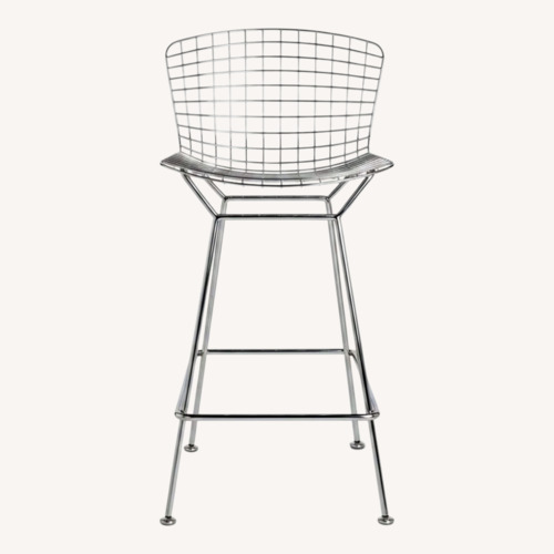 Used Harry Bertoia Knoll Silver Metal Stool for sale on AptDeco