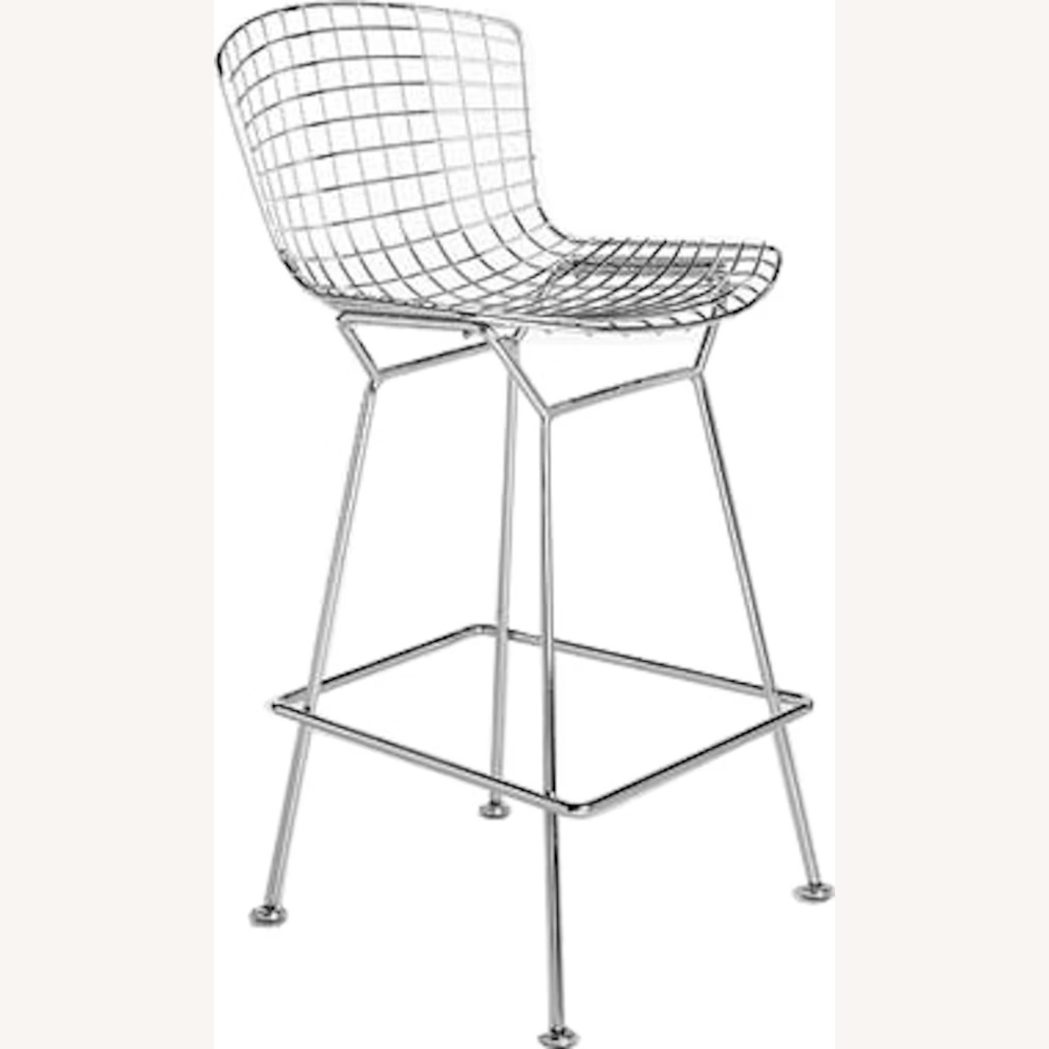 Harry Bertoia Knoll Silver Metal Stool - image-6