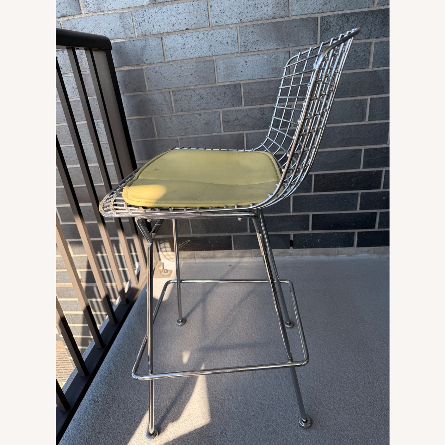 Harry Bertoia Knoll Silver Metal Stool - image-2