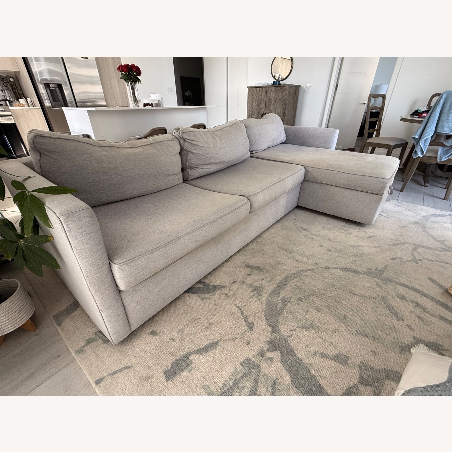 West Elm Harris Light Gray Fabric Sleeper Sofa - image-1