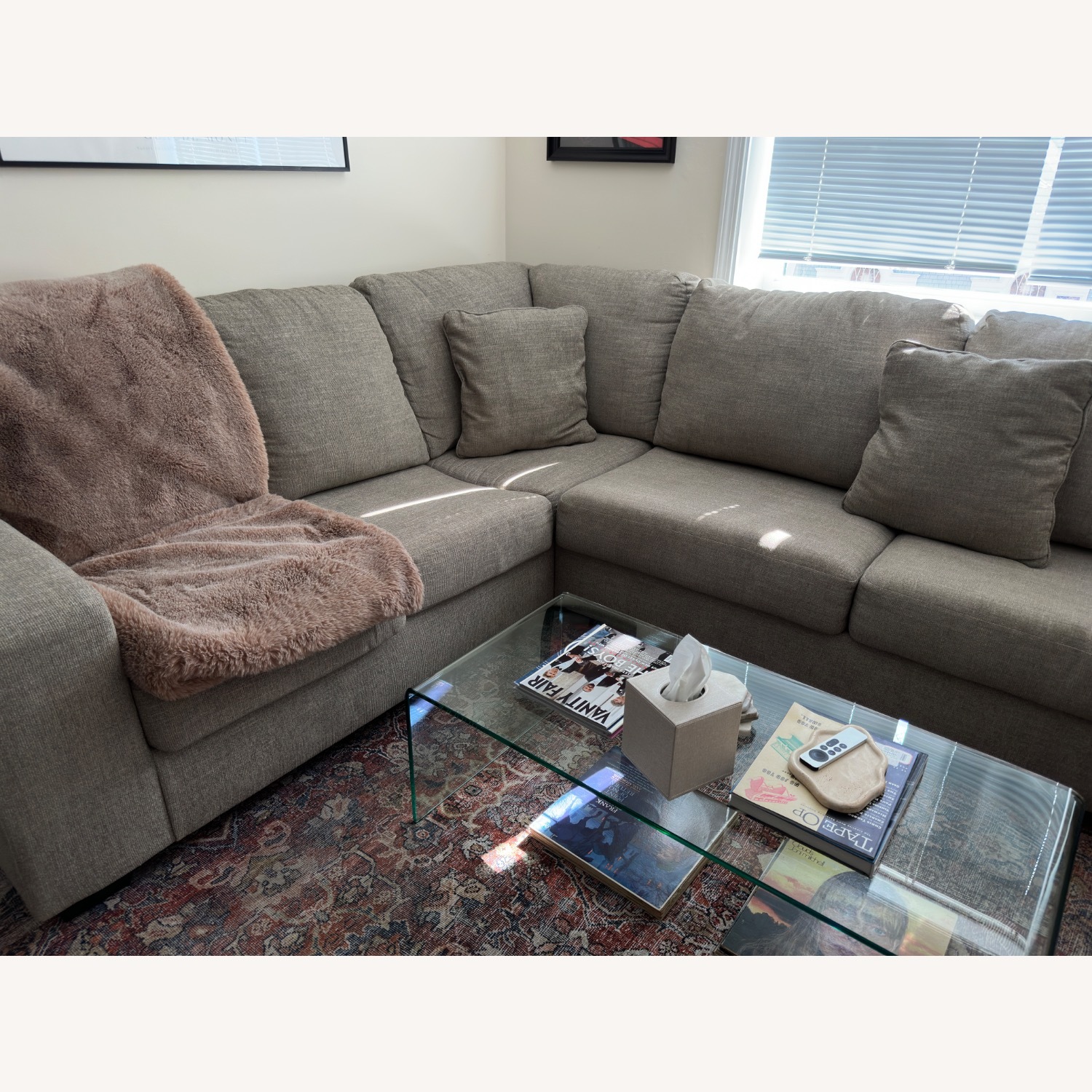 Living Spaces Bryton-Jute 3 Piece Sectional - image-4