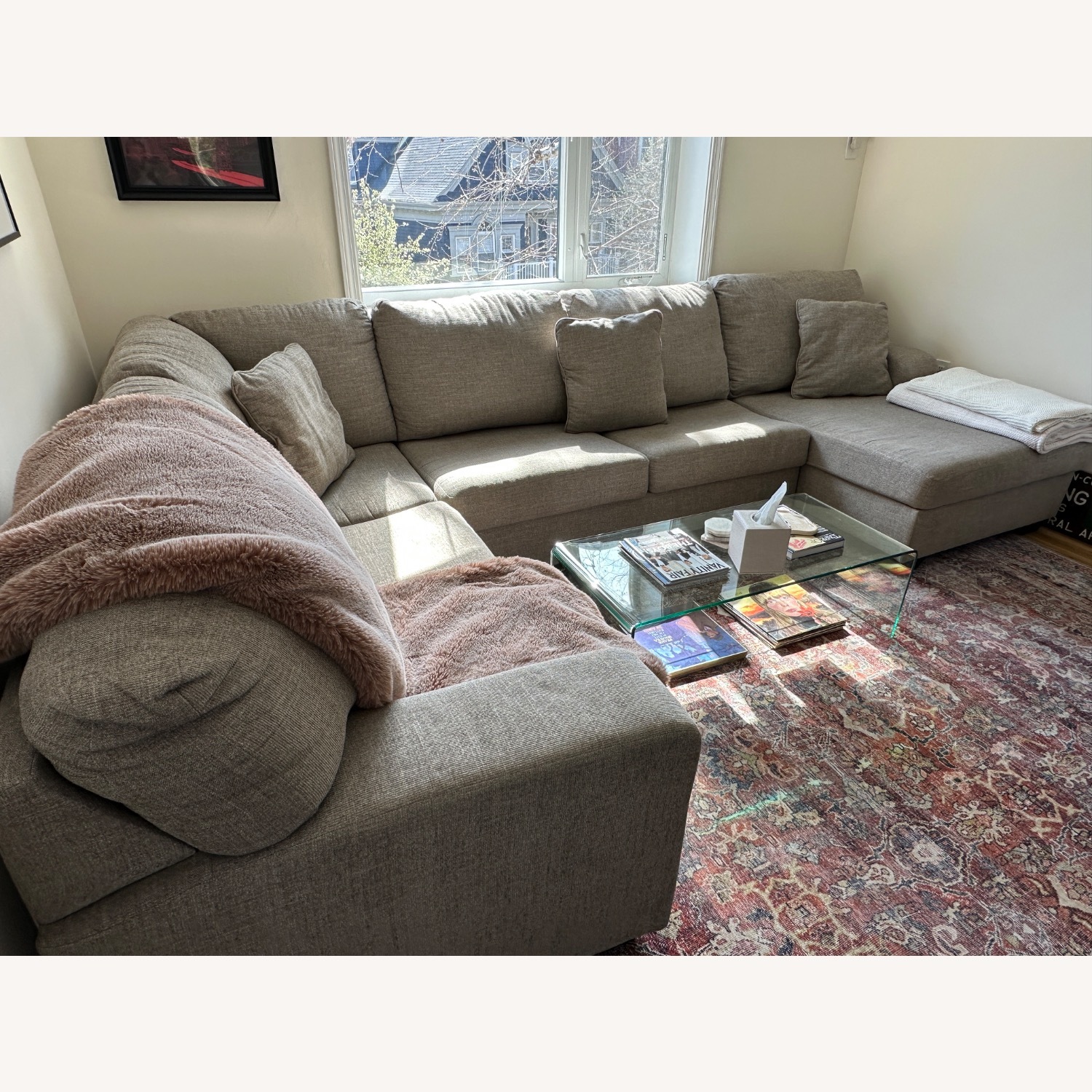 Living Spaces Bryton-Jute 3 Piece Sectional - image-2