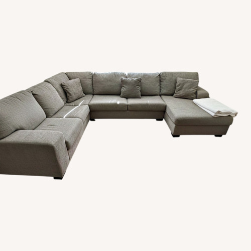 Used Living Spaces Bryton-Jute 3 Piece Sectional for sale on AptDeco