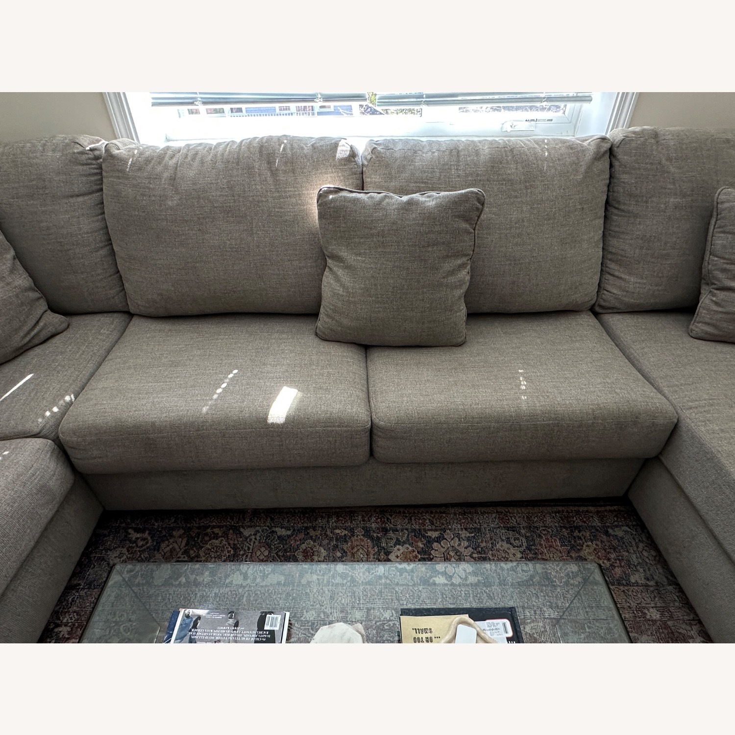Living Spaces Bryton-Jute 3 Piece Sectional - image-6