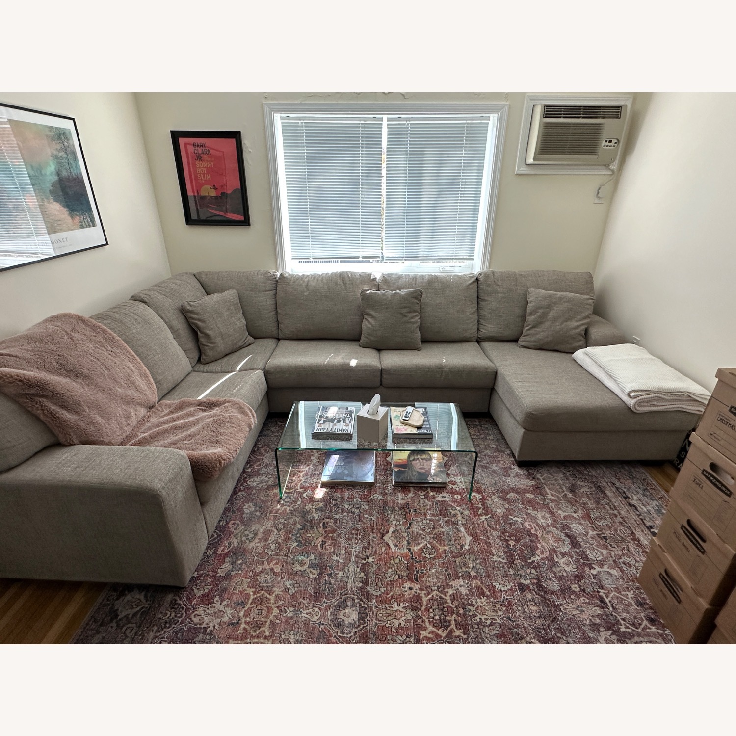 Living Spaces Bryton-Jute 3 Piece Sectional - image-1