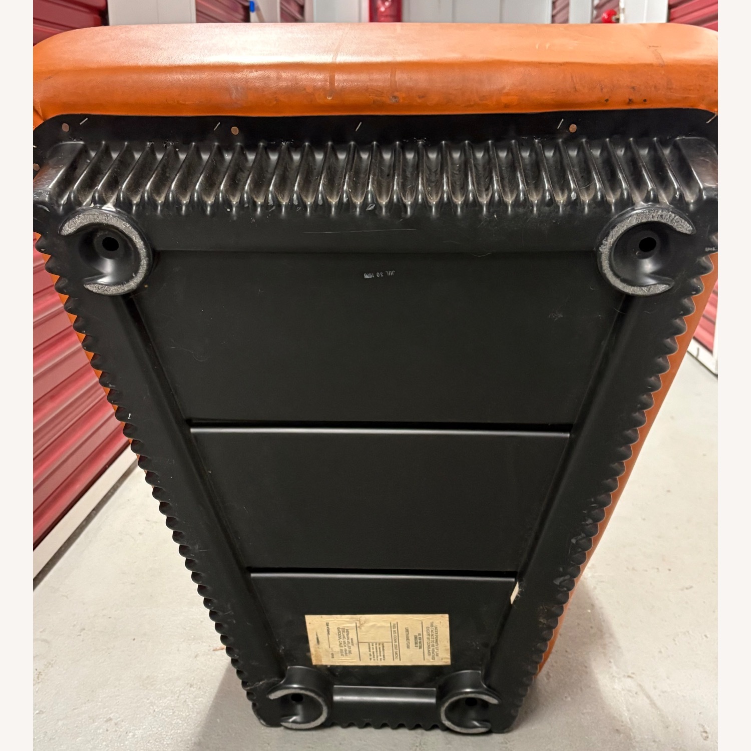 Herman Miller Orange Leather Accent Chairs - image-4