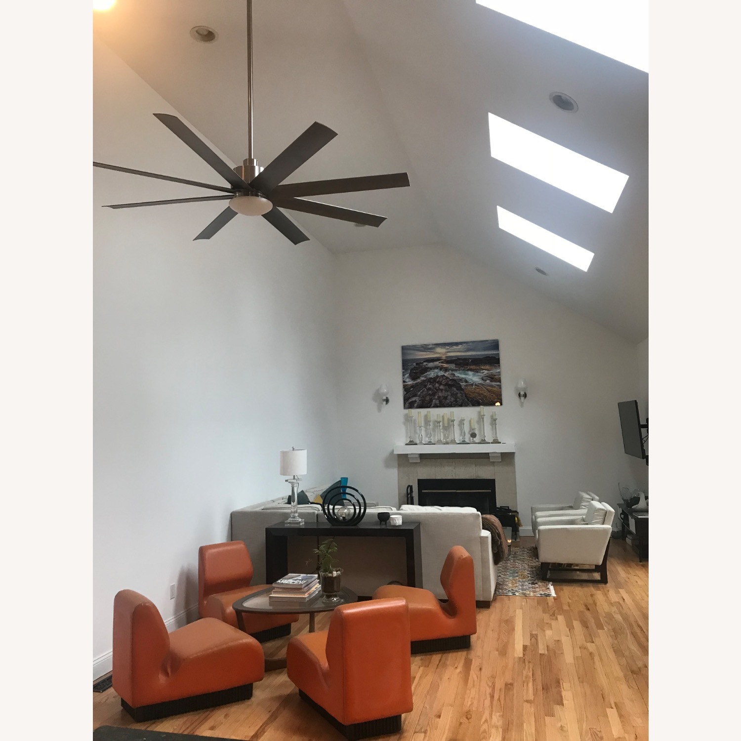 Herman Miller Orange Leather Accent Chairs - image-5