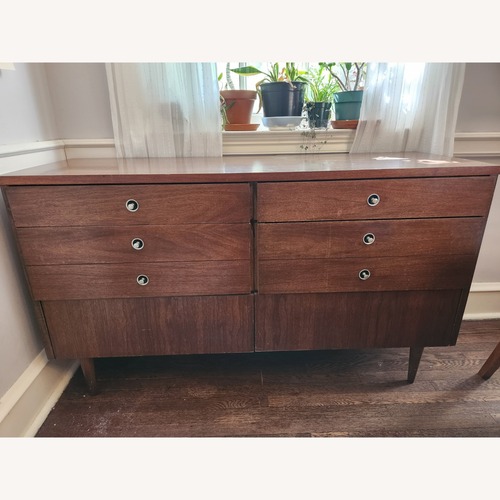 Used Bassett Dark Brown Wood Sideboard for sale on AptDeco