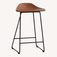 Pottery Barn Brenner Leather Counter Stool