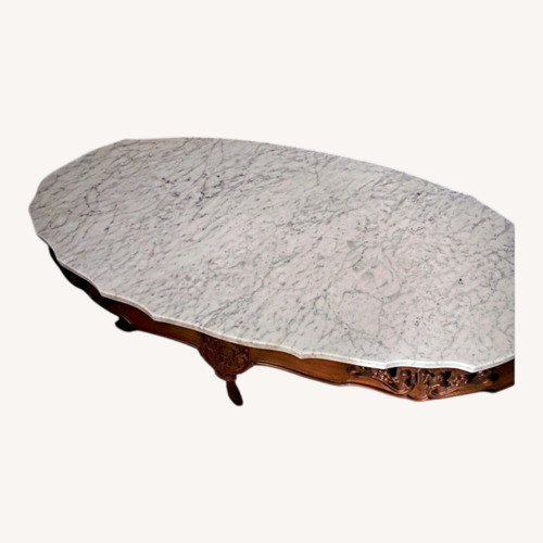 Used Vintage/Antique White Marble Coffee Table for sale on AptDeco