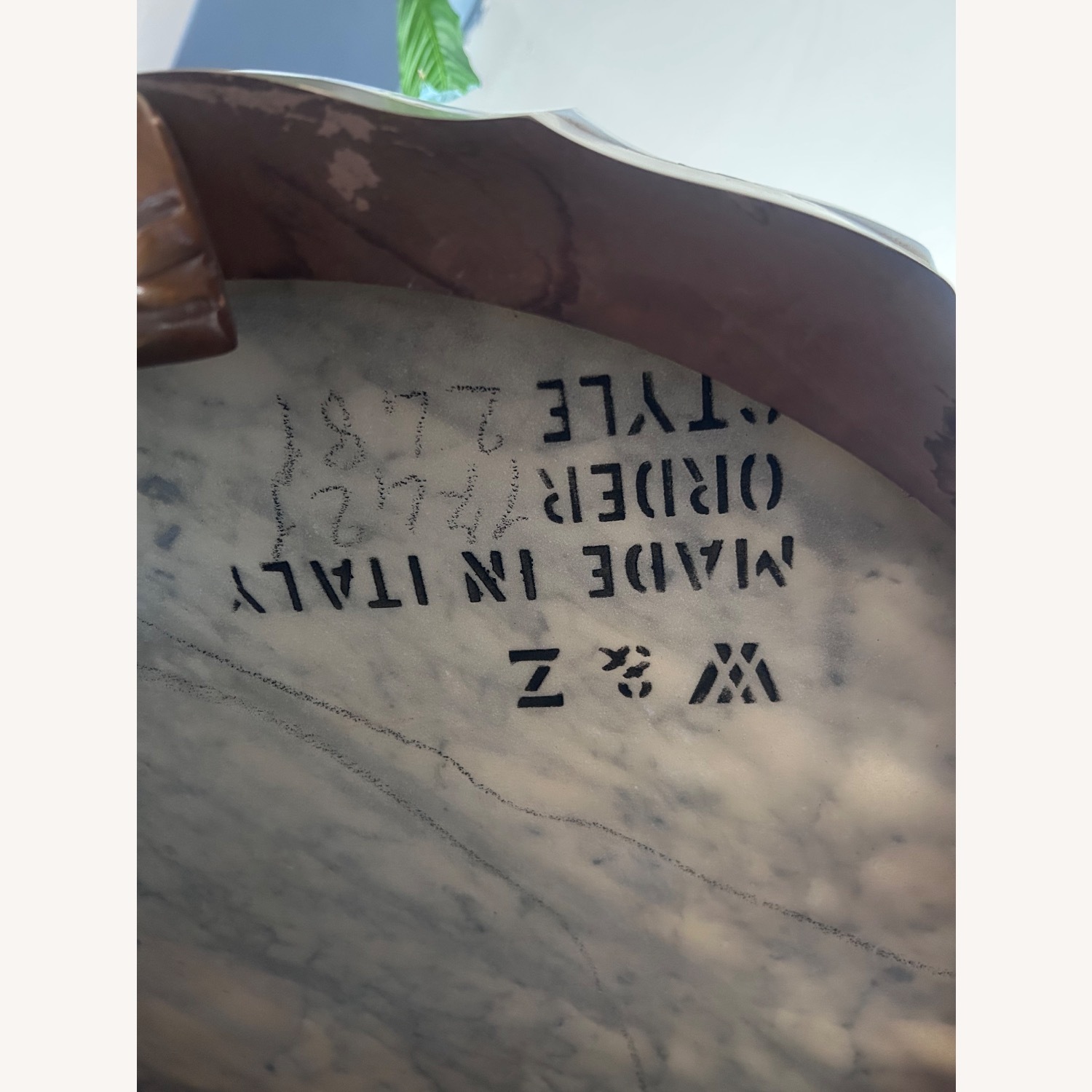 Vintage/Antique White Marble Coffee Table - image-3