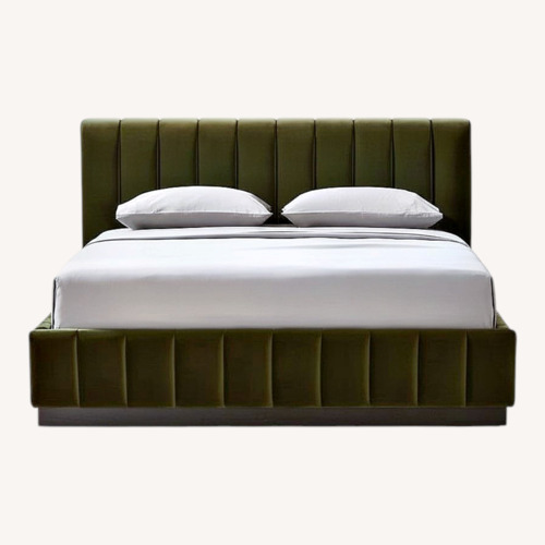 Used CB2 Green Forte King Bed for sale on AptDeco