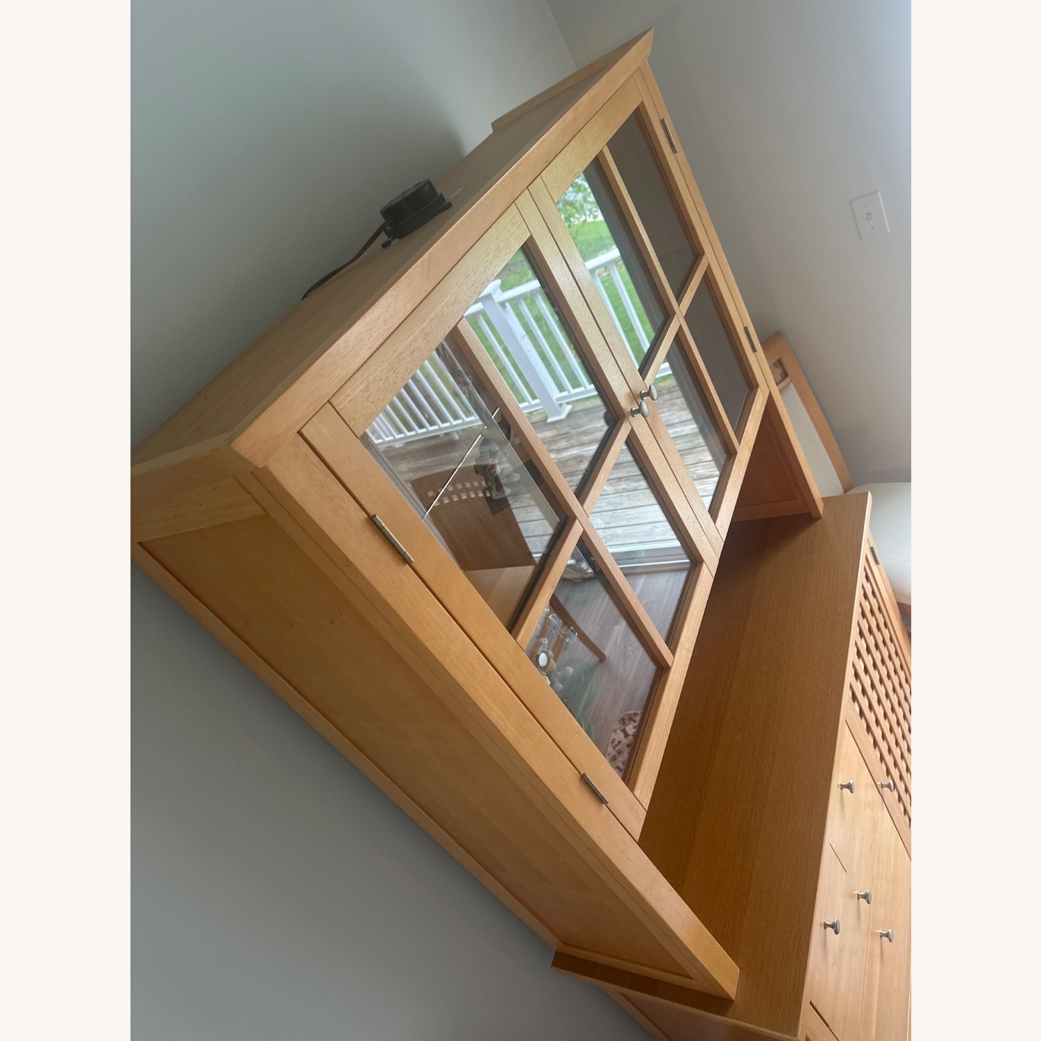 Harlem Wood Dining Hutch & Buffet Wall Unit - image-11