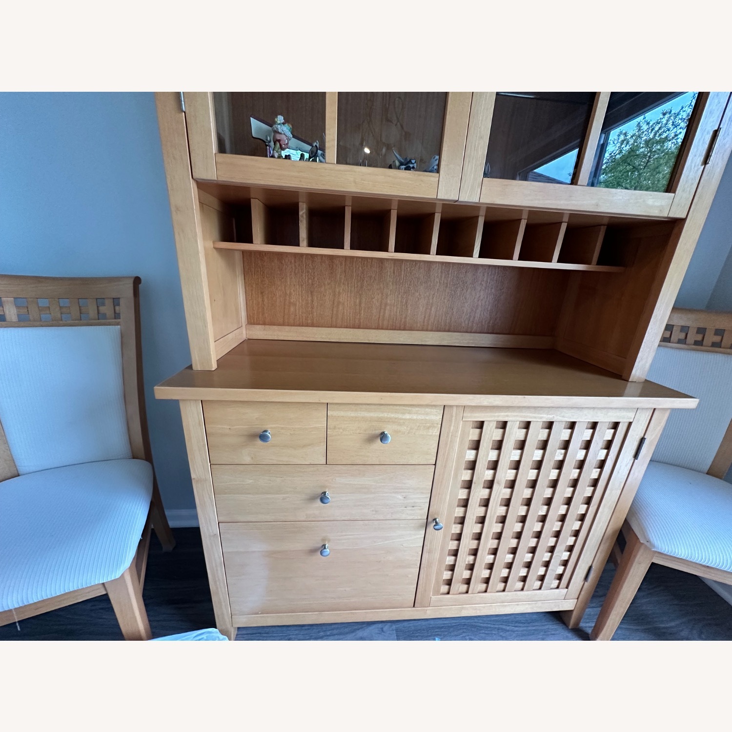 Harlem Wood Dining Hutch & Buffet Wall Unit - image-4