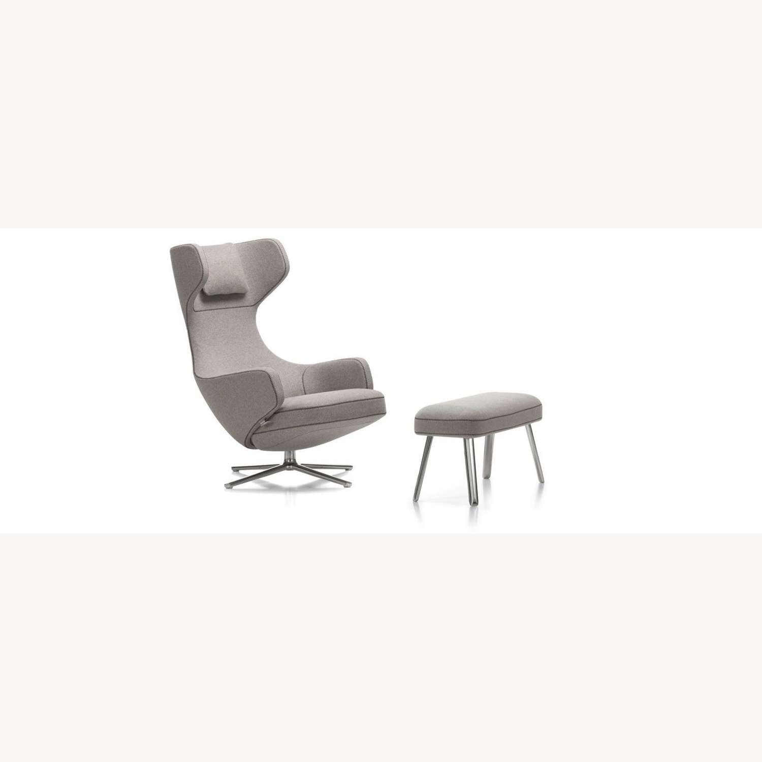 Vitra Grand Repo Light Gray Fabric Recliner - image-5