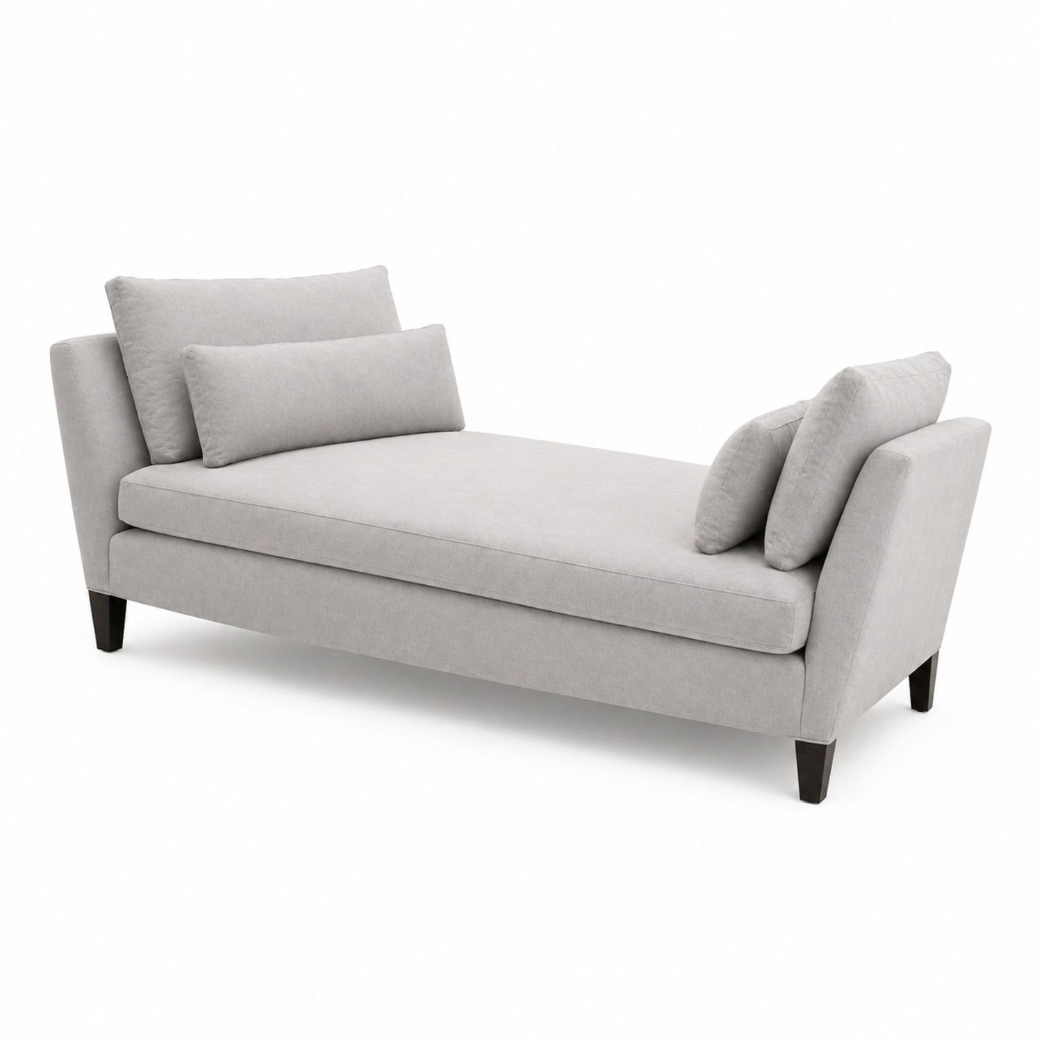 Crate & Barrel Marlowe Light Gray Fabric Chaise Lounge - image-7