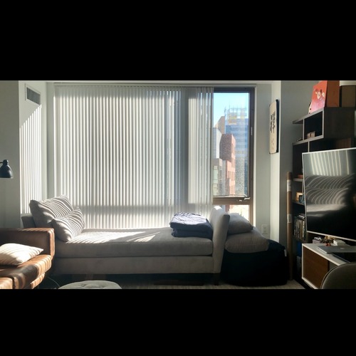 Used Crate & Barrel Marlowe Light Gray Fabric Chaise Lounge for sale on AptDeco