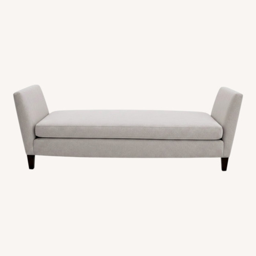 Used Crate & Barrel Marlowe Light Gray Fabric Chaise Lounge for sale on AptDeco