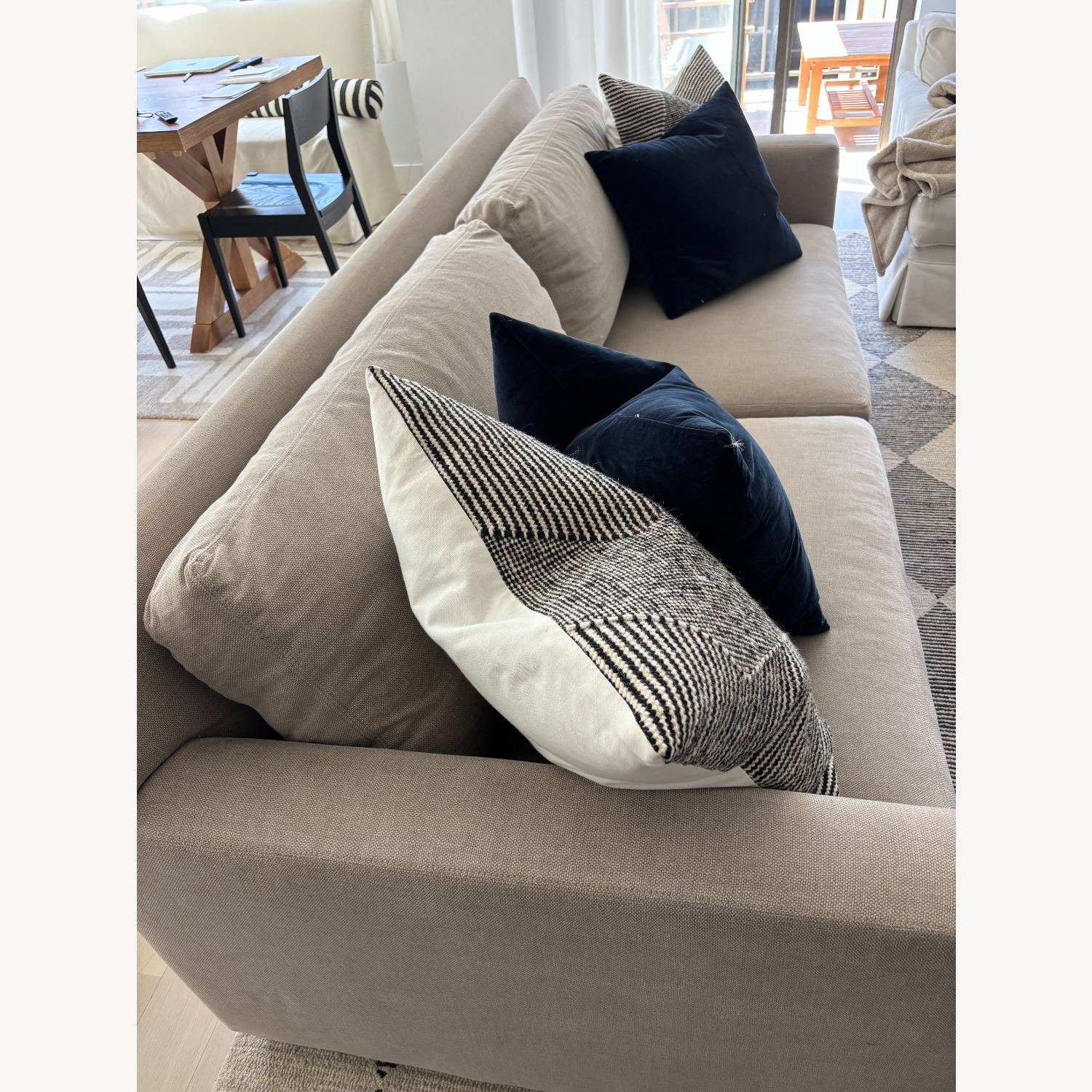 Pottery Barn Natural York Square Arm Sofa - image-3