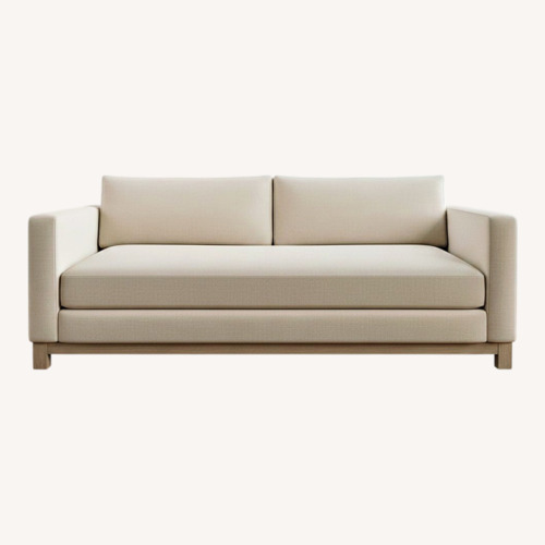 Used Pottery Barn Jake Seadrift Warm White Performance Fabric Sofa for sale on AptDeco