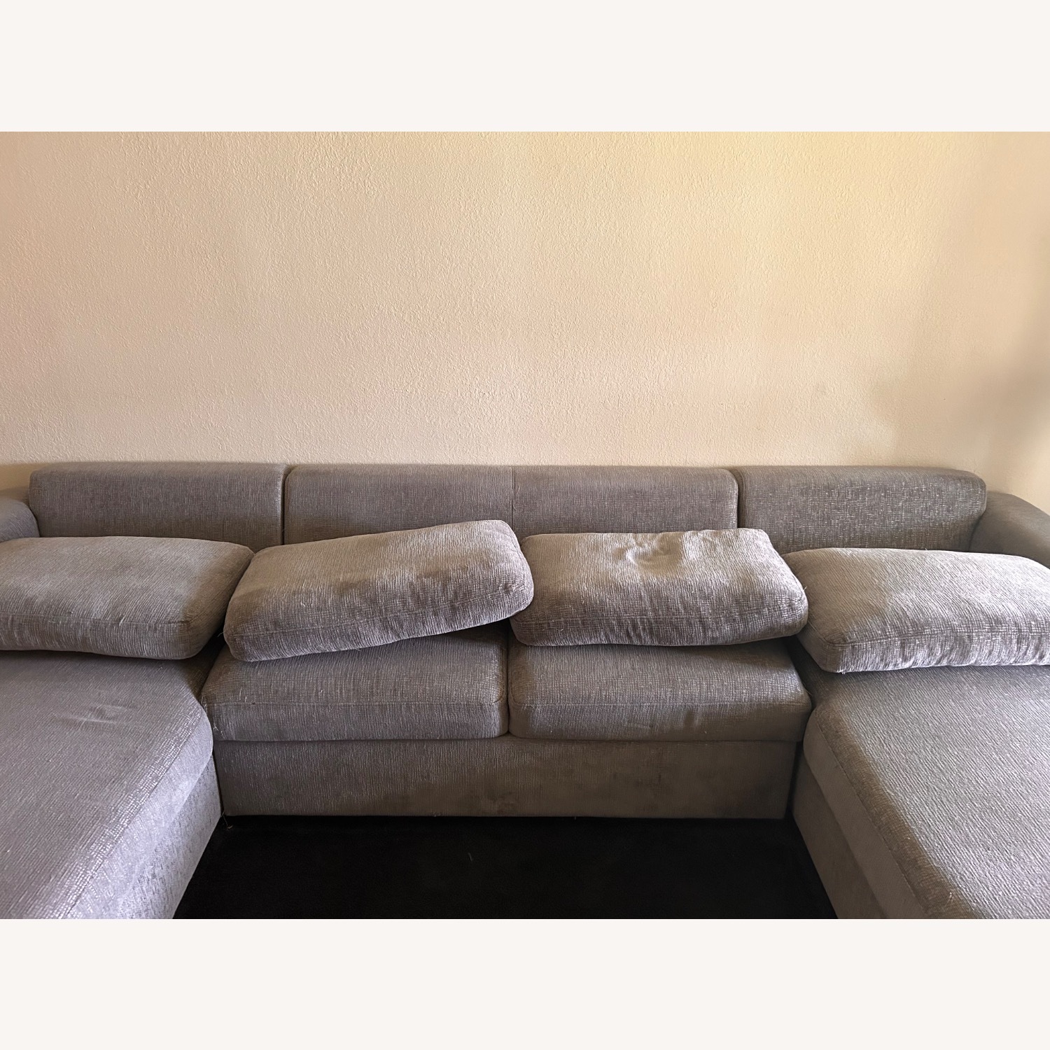 Light Gray Fabric Chaise Lounge - image-11