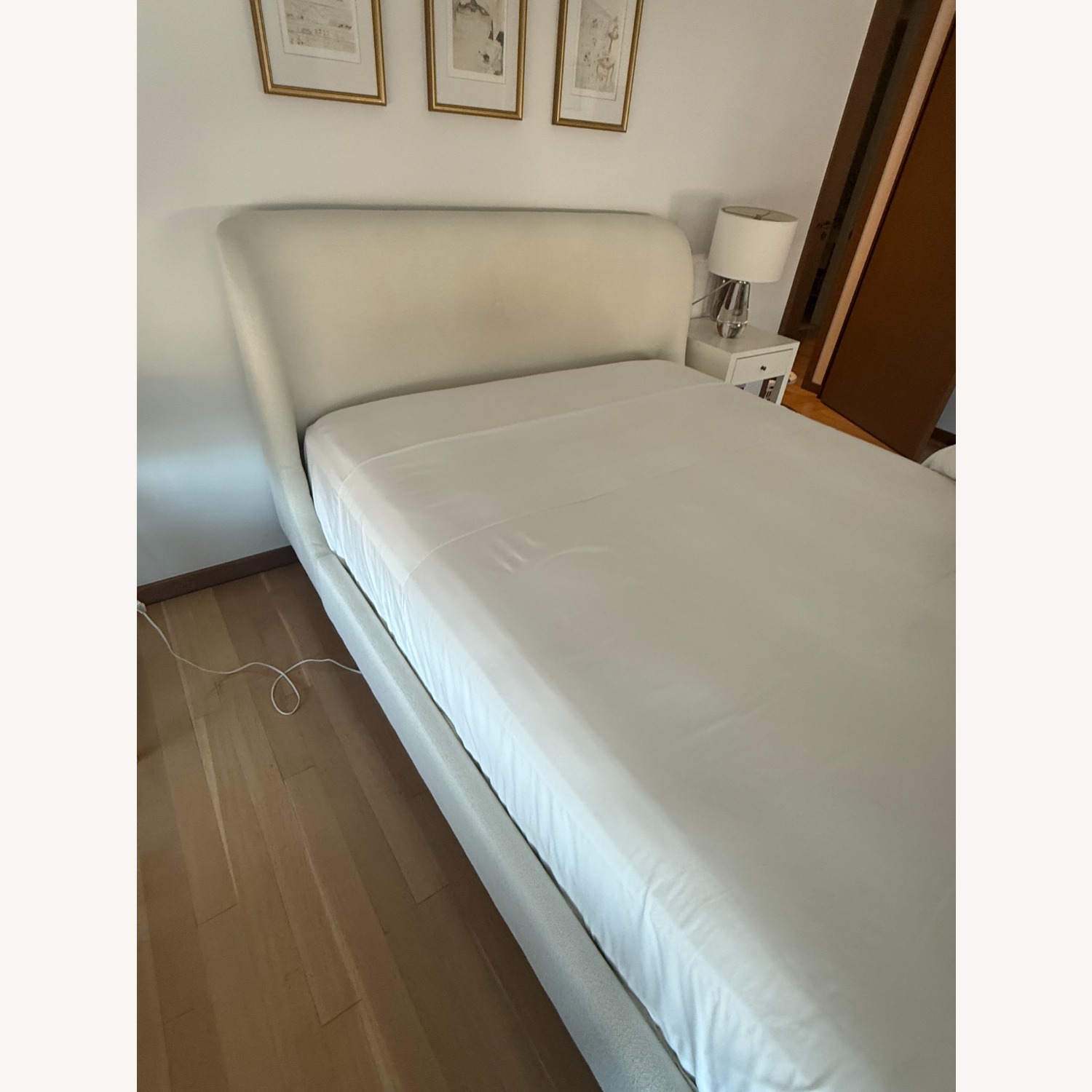 Overstock Natural Fabric Queen Bed - image-2