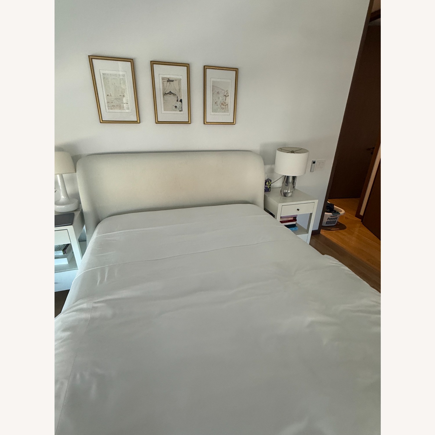 Overstock Natural Fabric Queen Bed - image-3