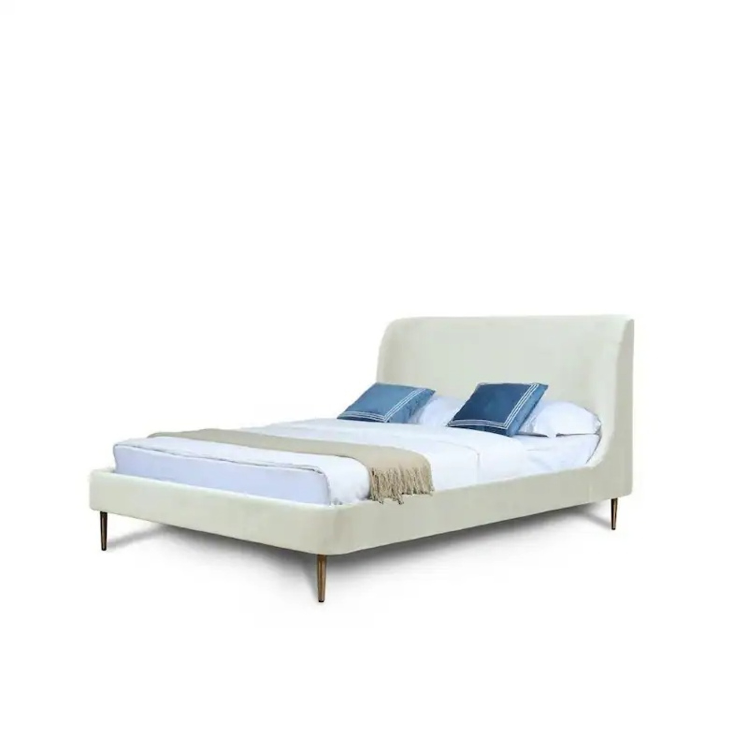 Overstock Natural Fabric Queen Bed - image-4