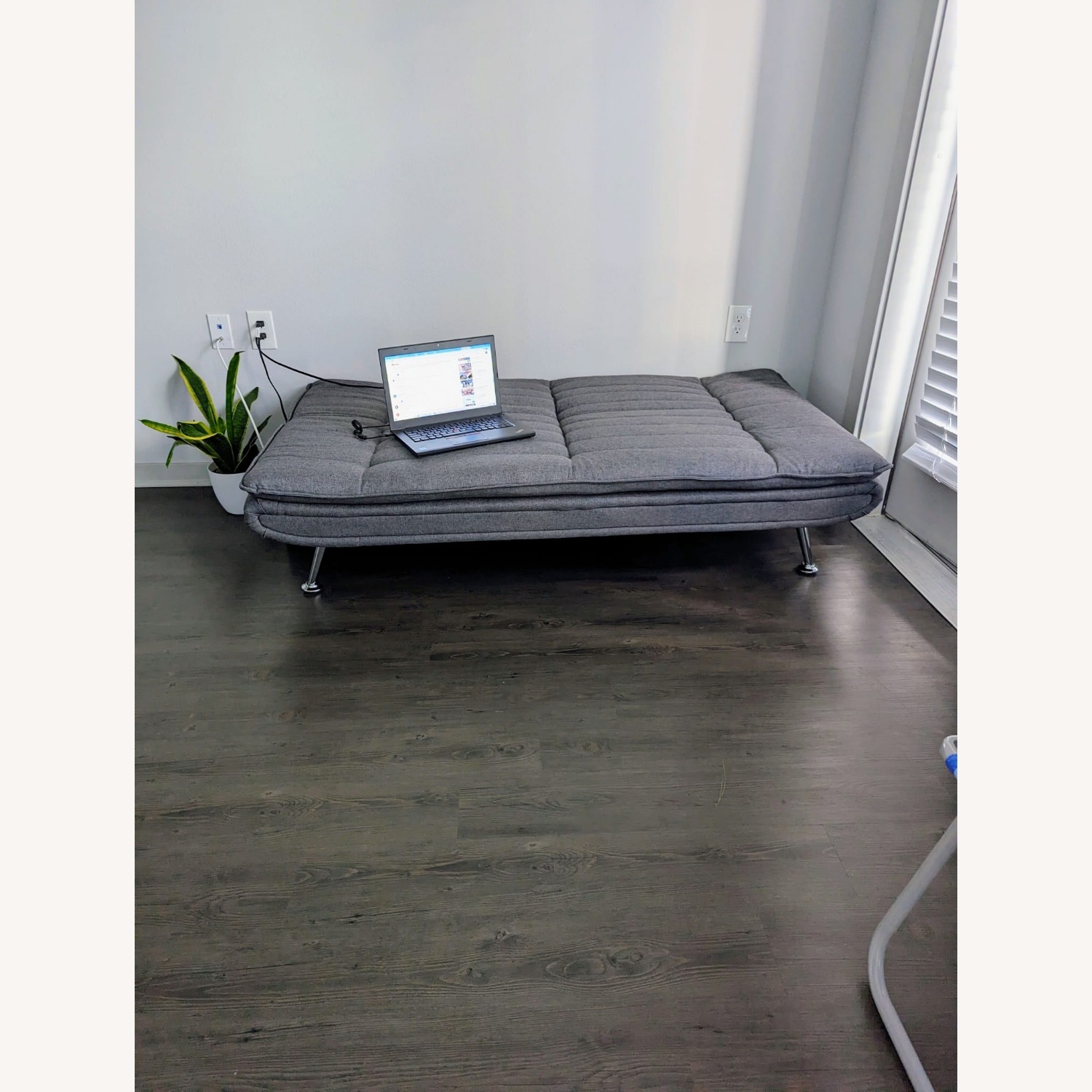 Fotosok Light Gray Linen Futon - image-1