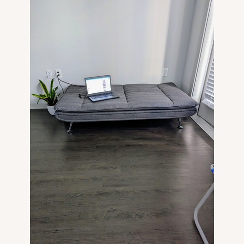 Used Fotosok Light Gray Linen Futon for sale on AptDeco