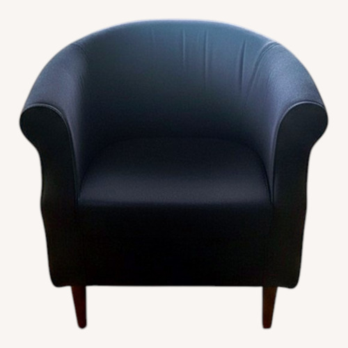 Used Pottery Barn Blue Fabric Armchair for sale on AptDeco