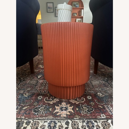 Used West Elm Ceramic Fluted Side Table for sale on AptDeco