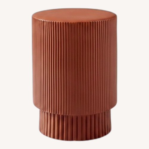 Used West Elm Ceramic Fluted Side Table for sale on AptDeco