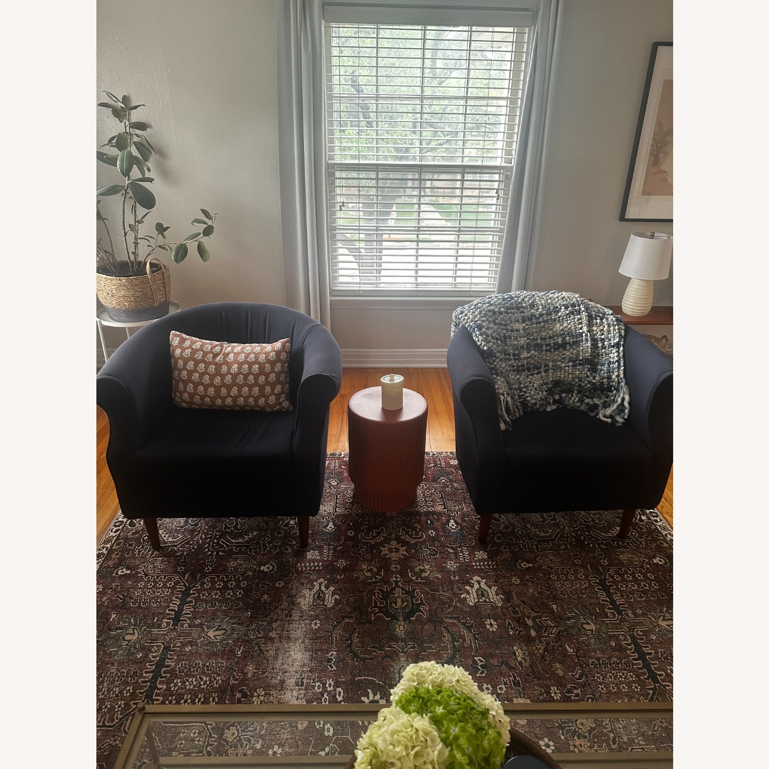 West Elm Ceramic Fluted Side Table - image-2