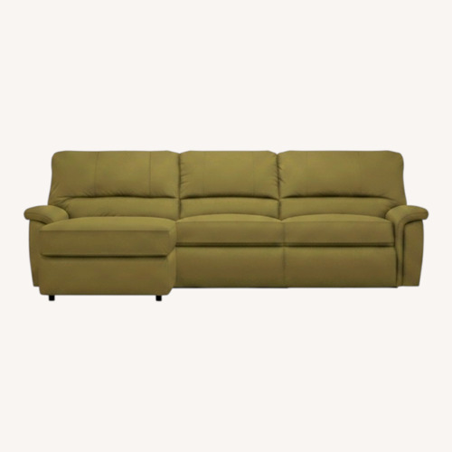 Used Aspen Sectional Green Fabric 2 Piece Sectional for sale on AptDeco