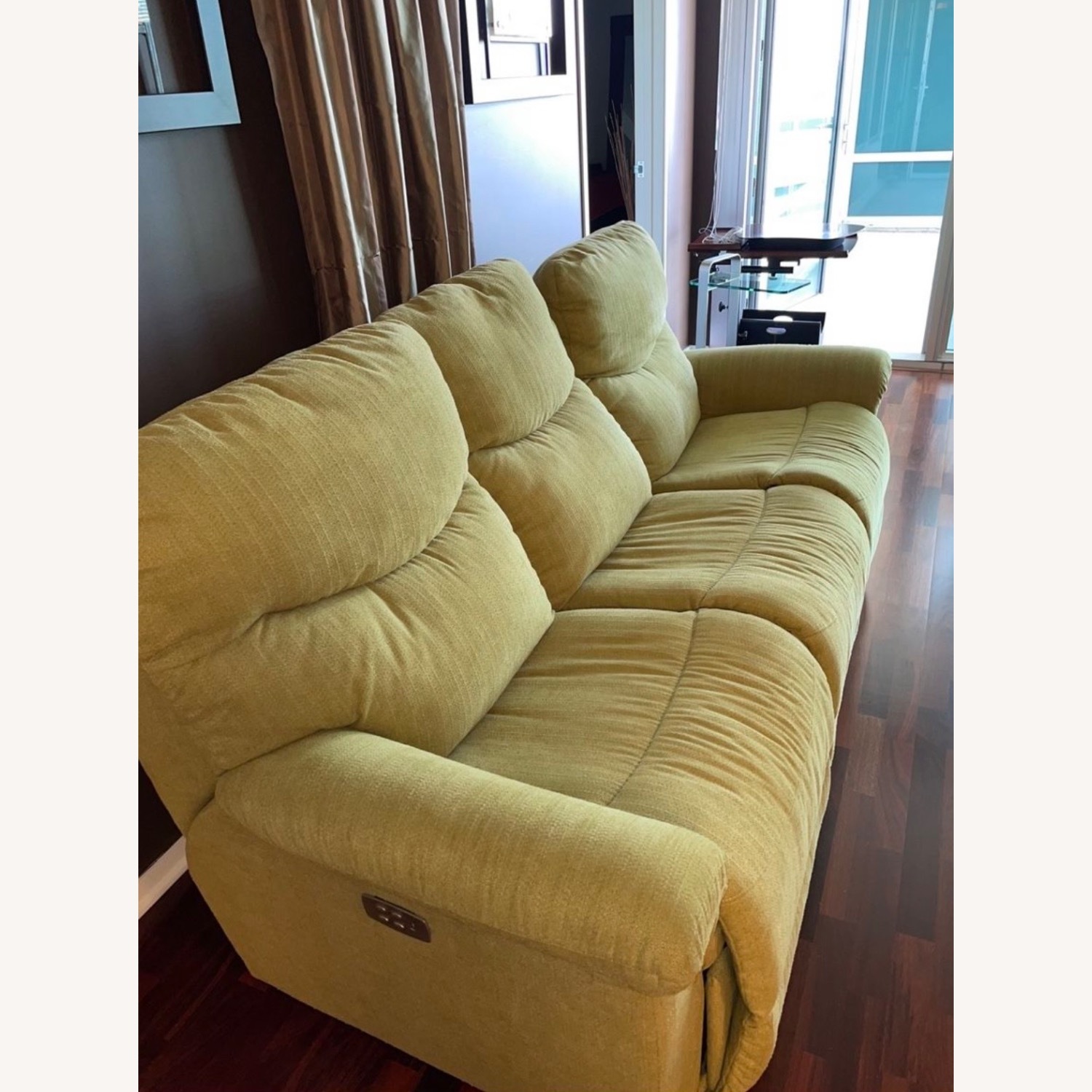 Aspen Sectional Green Fabric 2 Piece Sectional - image-1