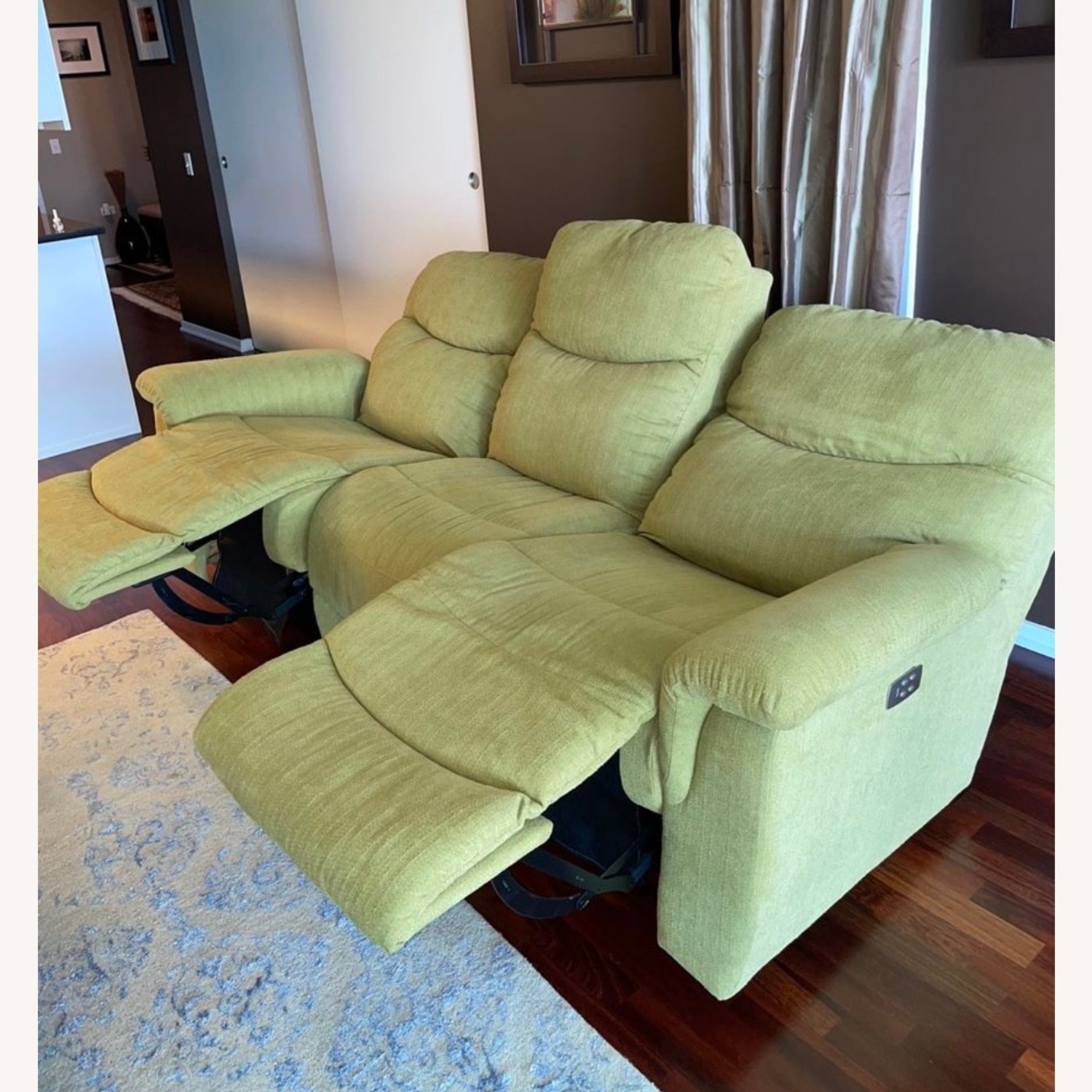 Aspen Sectional Green Fabric 2 Piece Sectional - image-2