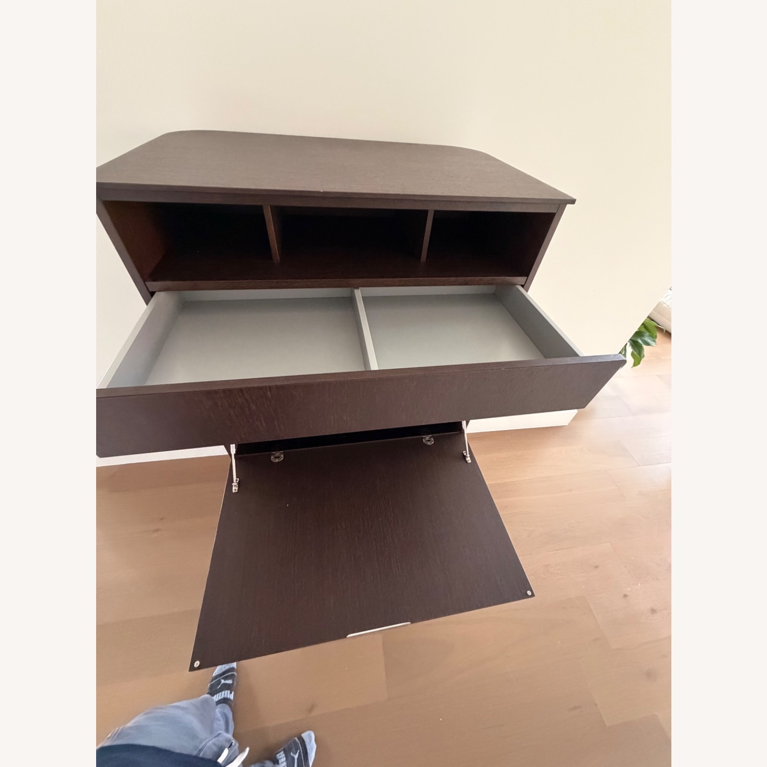 Ligne Roset Dark Brown Wood Bar Cart - image-5