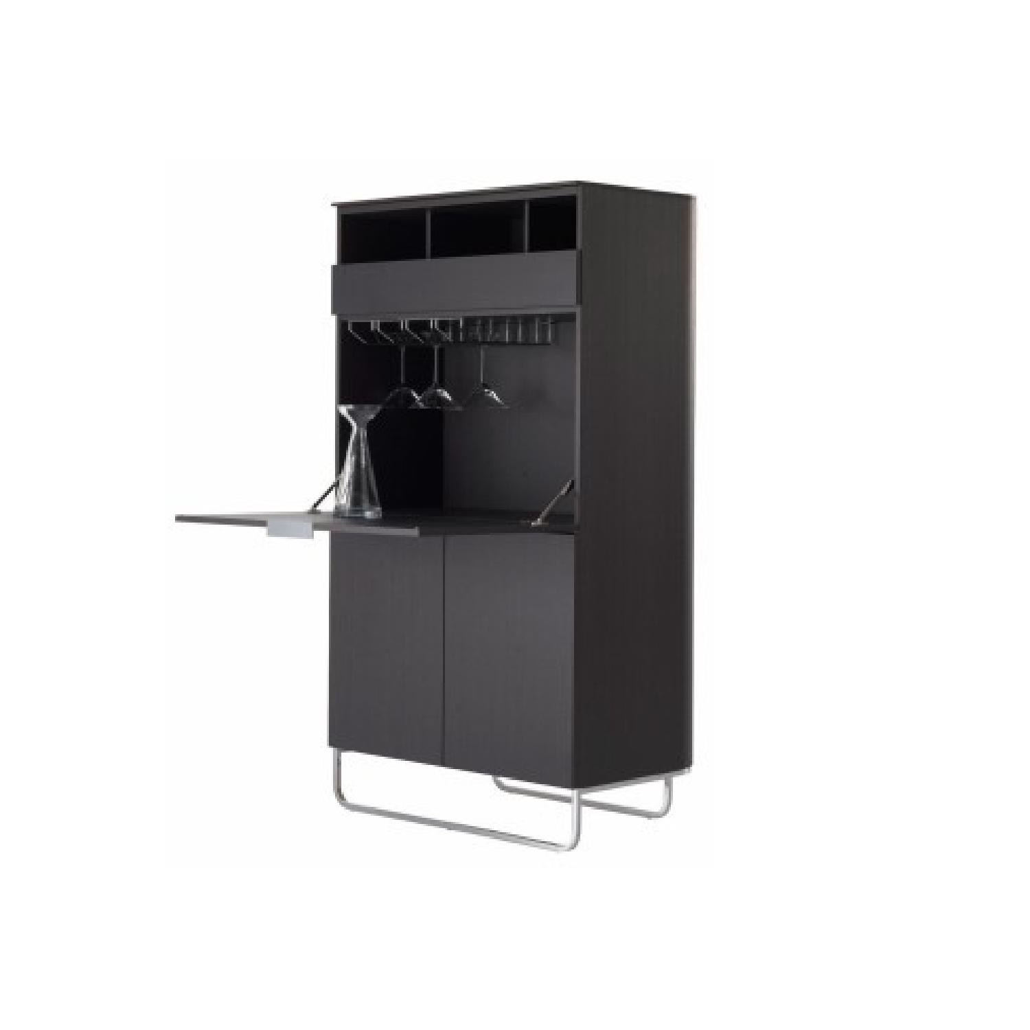 Ligne Roset Dark Brown Wood Bar Cart - image-2