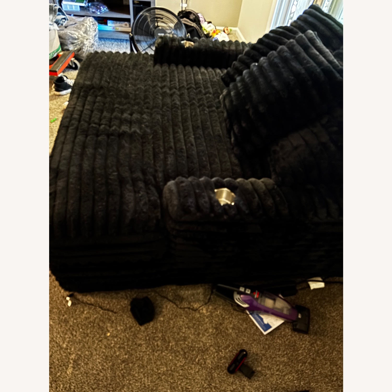 Chaise Black Couch - image-2