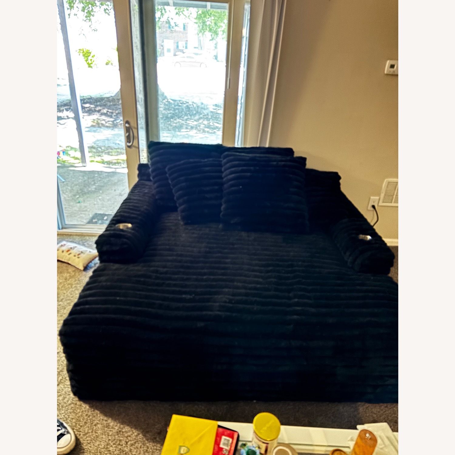 Chaise Black Couch - image-1