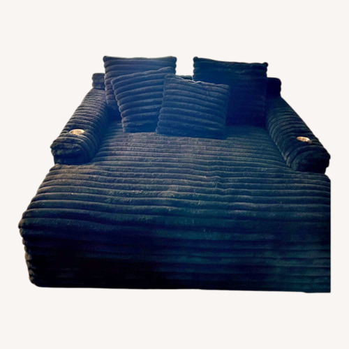 Used Chaise Black Couch for sale on AptDeco