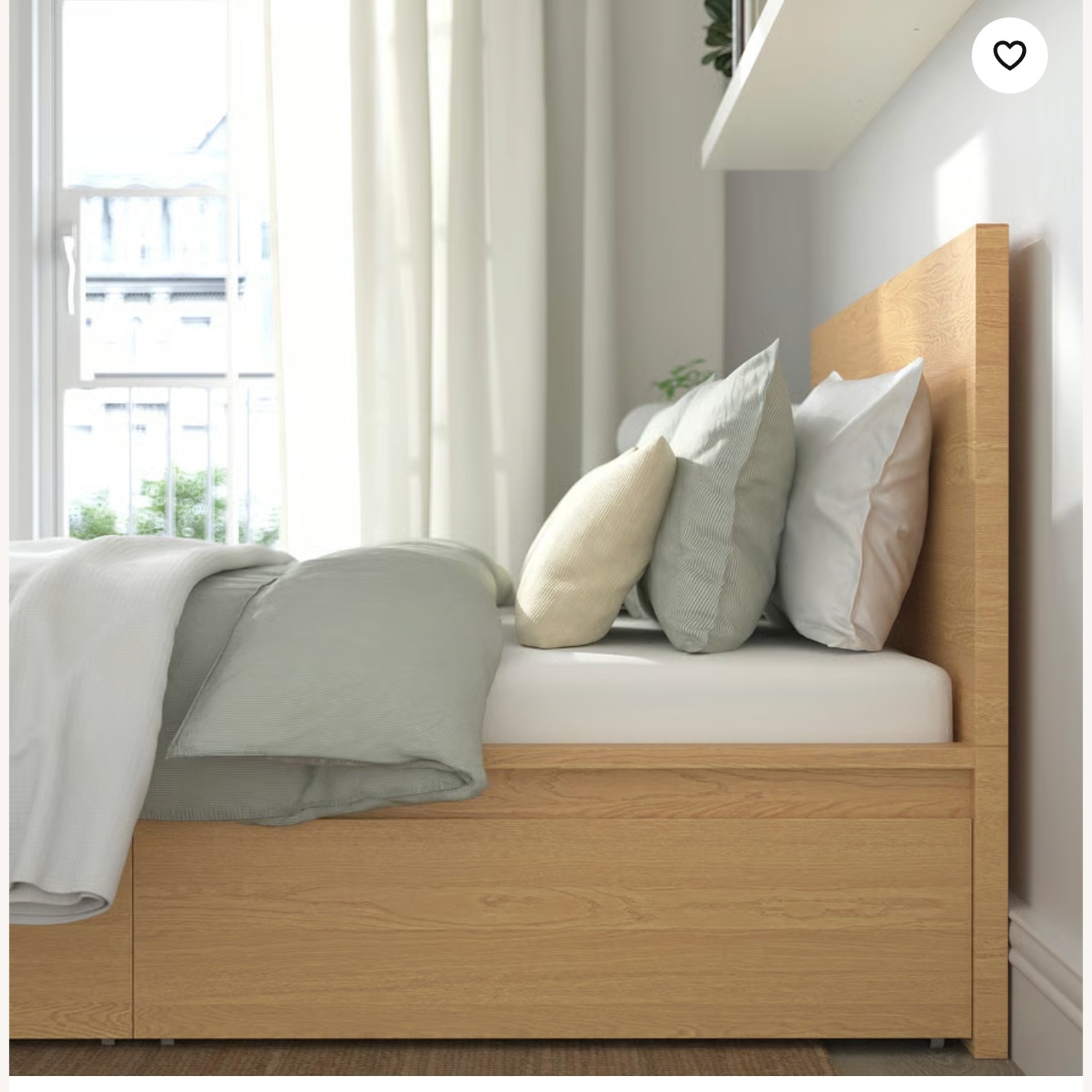 IKEA Malm Queen Bed with Slats and  2 Drawers - image-3