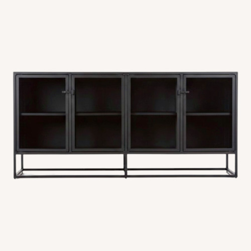 Used Crate & Barrel Black Stainless Steel Sideboard for sale on AptDeco