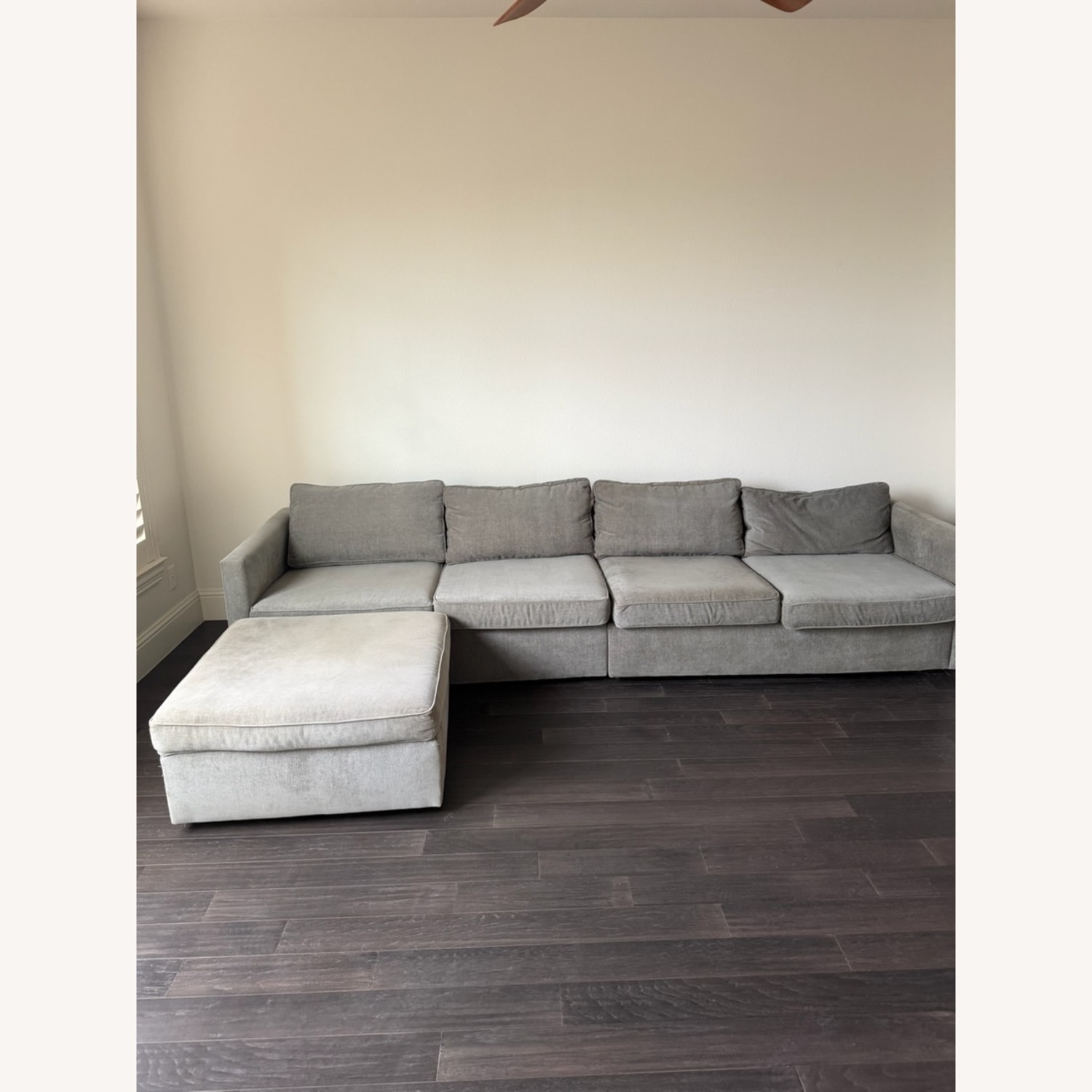 West Elm Light Gray Fabric 3+ Piece Sectional - image-2